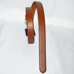 CHAPS Tan Faux Leather With Gold Buckle Size Small